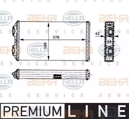 HELLA 8FH 351 312-441 - Heat Exchanger, interior heating car-mod.net