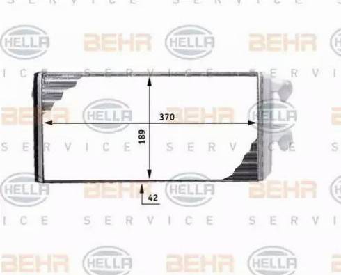 HELLA 8FH 351 312-501 - Heat Exchanger, interior heating car-mod.net