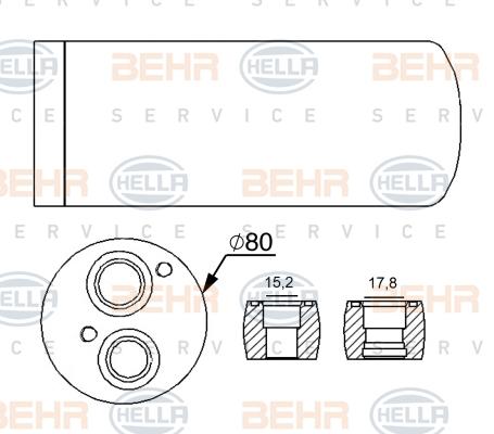 HELLA 8FT 351 006-534 - Dryer, air conditioning car-mod.net