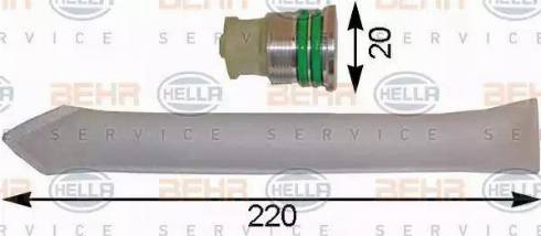 HELLA 8FT 351 193-111 - Dryer, air conditioning car-mod.net
