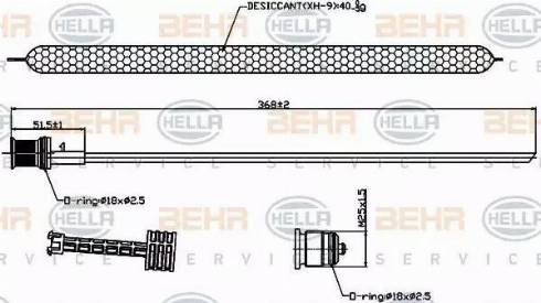 HELLA 8FT 351 193-241 - Dryer, air conditioning car-mod.net