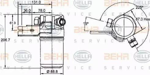 HELLA 8FT 351 192-391 - Dryer, air conditioning car-mod.net