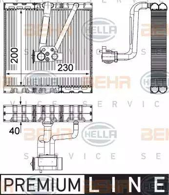 HELLA 8FV 351 330-711 - Evaporator, air conditioning car-mod.net