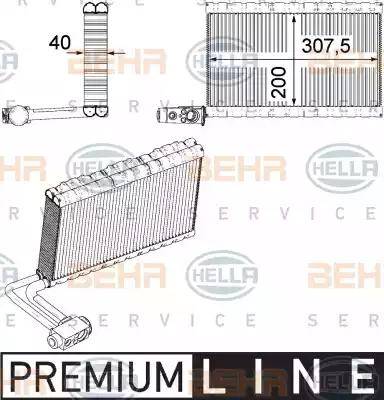HELLA 8FV 351 331-191 - Evaporator, air conditioning car-mod.net