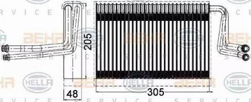 HELLA 8FV 351 331-261 - Evaporator, air conditioning car-mod.net