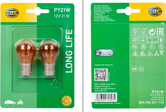HELLA 8GA006841-133 - Bulb, indicator car-mod.net