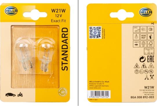 HELLA 8GA 008 892-003 - Bulb, indicator car-mod.net