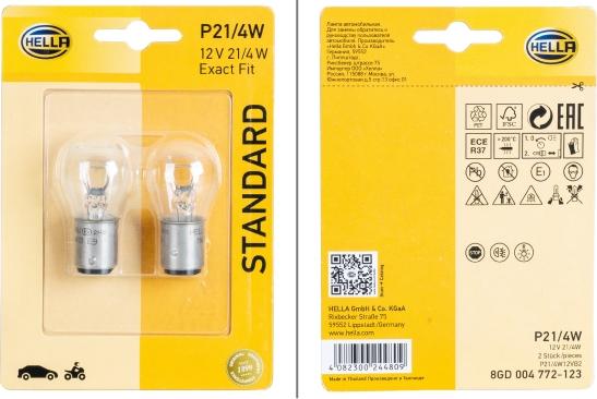 HELLA 8GD 004 772-123 - Bulb, brake / tail light car-mod.net