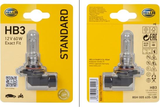 HELLA 8GH005635-128 - Bulb, spotlight car-mod.net