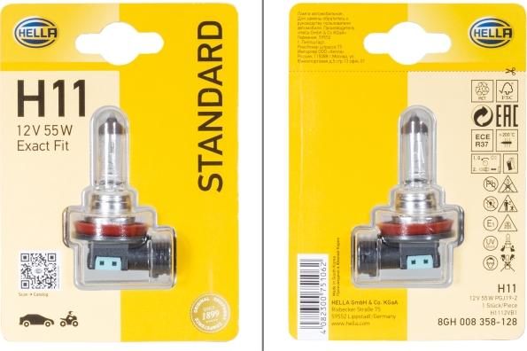 HELLA 8GH008358-128 - Bulb, spotlight car-mod.net
