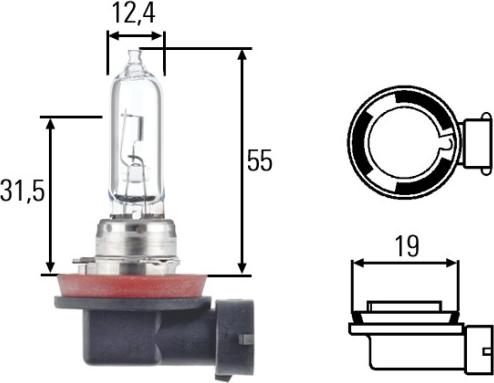 HELLA 8GH 008 357-151 - Bulb, headlight car-mod.net