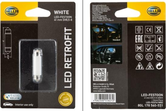 HELLA 8GL 178 560-571 - Bulb, boot interior light car-mod.net
