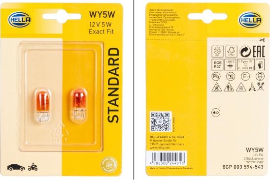 HELLA 8GP 003 594-543 - Bulb, indicator car-mod.net
