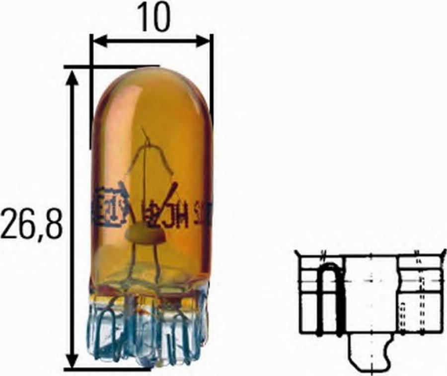 HELLA 8GP 003 594-547 - Bulb, indicator car-mod.net