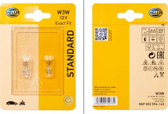 HELLA 8GP003594-143 - Bulb, indicator car-mod.net