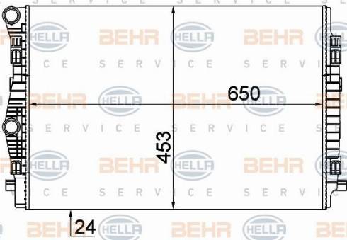 HELLA 8MK 376 901-385 - Radiator, engine cooling car-mod.net