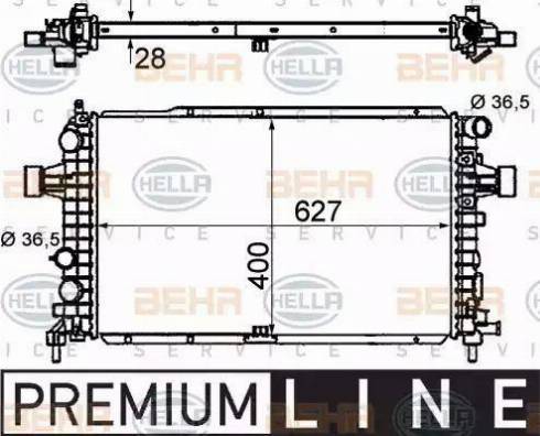 HELLA 8MK 376 790-021 - Radiator, engine cooling car-mod.net