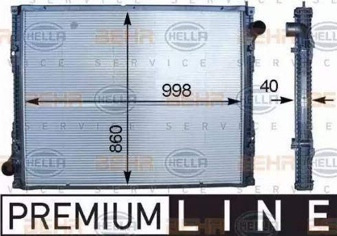 HELLA 8MK 376 745-741 - Radiator, engine cooling car-mod.net