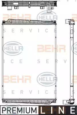 HELLA 8MK 376 755-401 - Radiator, engine cooling car-mod.net
