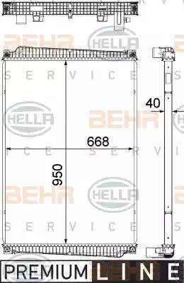 HELLA 8MK 376 755-391 - Radiator, engine cooling car-mod.net