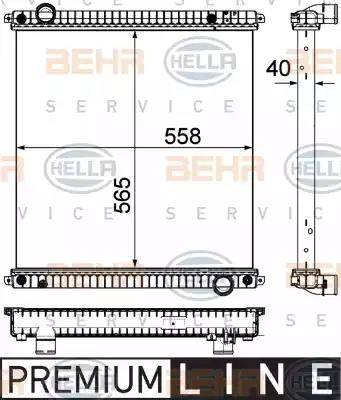 HELLA 8MK 376 751-251 - Radiator, engine cooling car-mod.net