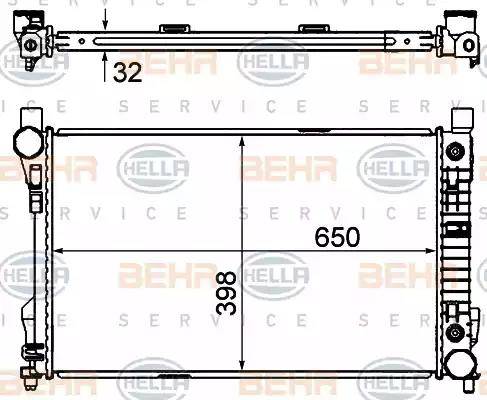 HELLA 8MK 376 769-771 - Radiator, engine cooling car-mod.net