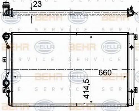 HELLA 8MK 376 763-021 - Radiator, engine cooling car-mod.net