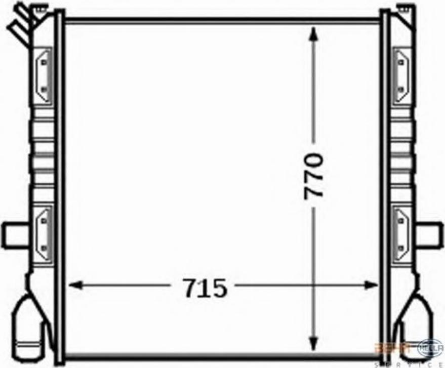 HELLA 8MK376705711 - Radiator, engine cooling car-mod.net