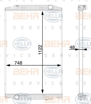 HELLA 8MK 376 702-864 - Radiator, engine cooling car-mod.net