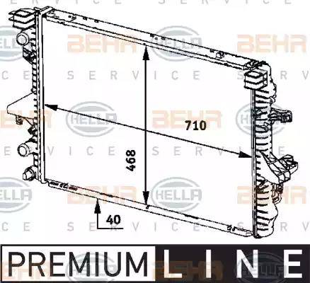 HELLA 8MK 376 719-171 - Radiator, engine cooling car-mod.net