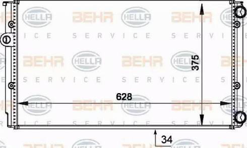 HELLA 8MK 376 714-044 - Radiator, engine cooling car-mod.net