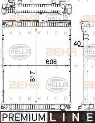 HELLA 8MK 376 714-211 - Radiator, engine cooling car-mod.net