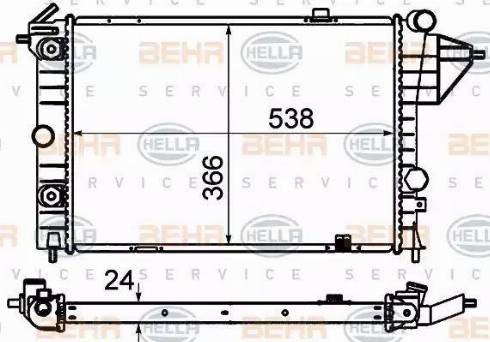 HELLA 8MK 376 715-731 - Radiator, engine cooling car-mod.net