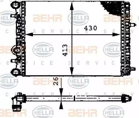 HELLA 8MK 376 716-234 - Radiator, engine cooling car-mod.net