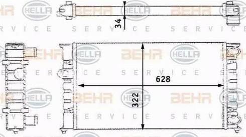HELLA 8MK 376 713-424 - Radiator, engine cooling car-mod.net