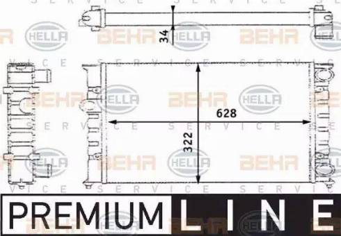 HELLA 8MK 376 713-421 - Radiator, engine cooling car-mod.net