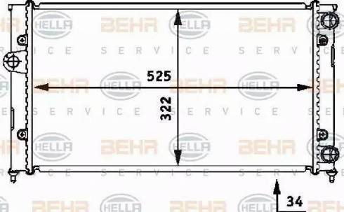 HELLA 8MK 376 713-764 - Radiator, engine cooling car-mod.net