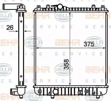HELLA 8MK 376 735-081 - Radiator, engine cooling car-mod.net