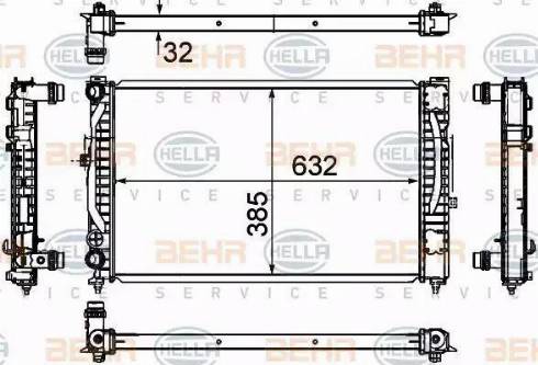HELLA 8MK 376 720-591 - Radiator, engine cooling car-mod.net