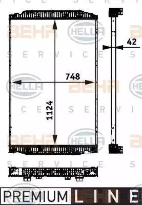 HELLA 8MK 376 721-741 - Radiator, engine cooling car-mod.net