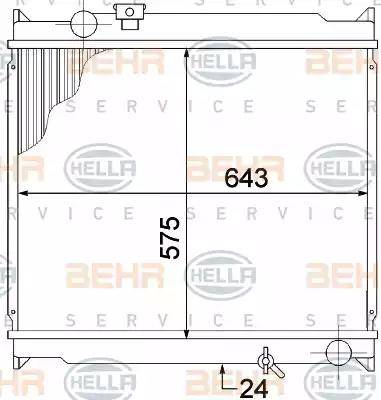 HELLA 8MK 376 773-391 - Radiator, engine cooling car-mod.net