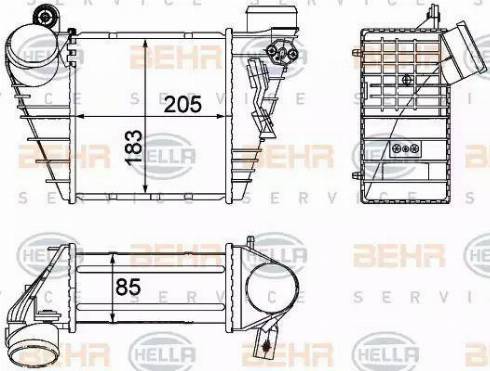 HELLA 8ML 376 700-704 - Intercooler, charger car-mod.net