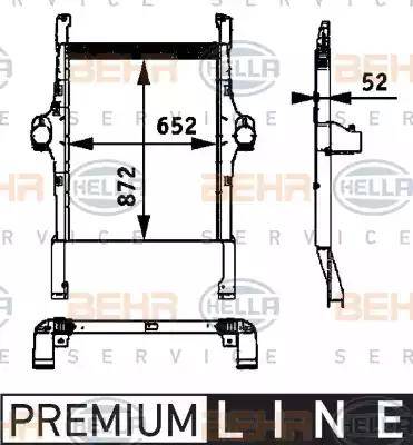 HELLA 8ML 376 724-251 - Intercooler, charger car-mod.net