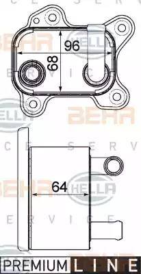 HELLA 8MO 376 792-791 - Oil Cooler, automatic transmission car-mod.net