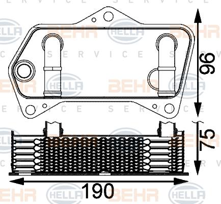 HELLA 8MO 376 797-181 - Oil Cooler, automatic transmission car-mod.net