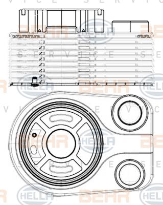 HELLA 8MO 376 797-121 - Oil Cooler, engine oil car-mod.net