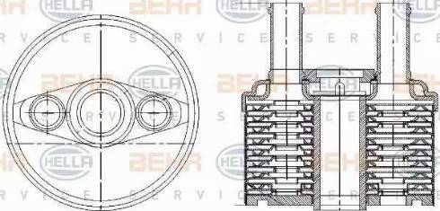 HELLA 8MO 376 787-691 - Oil Cooler, automatic transmission car-mod.net