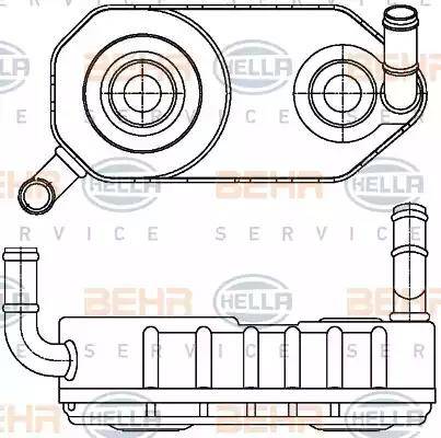 HELLA 8MO 376 787-671 - Oil Cooler, automatic transmission car-mod.net