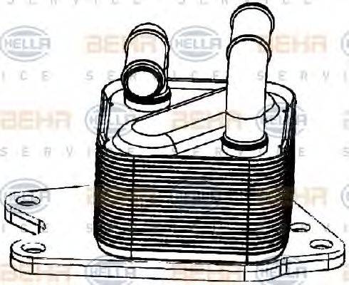 HELLA 8MO 376 729-251 - Oil Cooler, automatic transmission car-mod.net