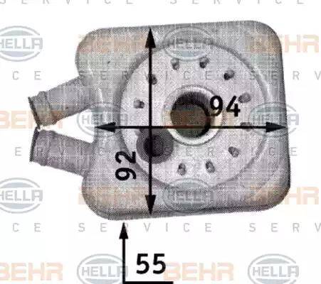 HELLA 8MO 376 726-221 - Oil Cooler, engine oil car-mod.net